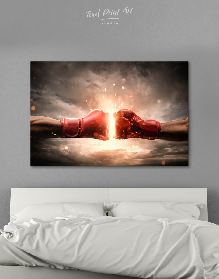 Two Hands In Boxing Gloves Canvas Wall Art