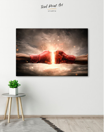 Two Hands In Boxing Gloves Canvas Wall Art - image 6