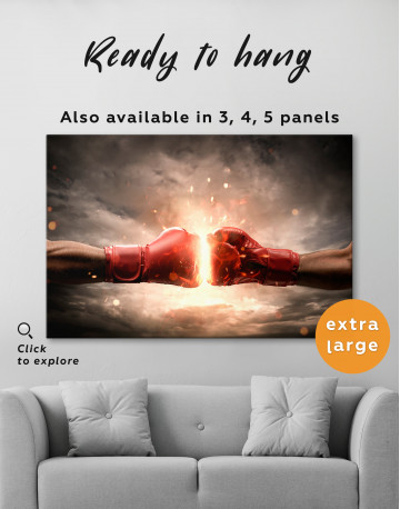 Two Hands In Boxing Gloves Canvas Wall Art - image 3