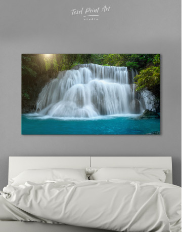Huai Mae Khamin Waterfall Landscape Canvas Wall Art