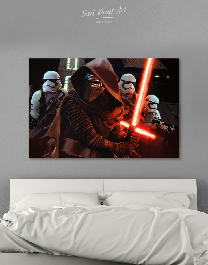 Kylo Ren with Stormtroopers Canvas Wall Art
