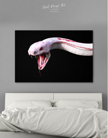 YKing1 Albino King Cobra Snake Canvas Wall Art