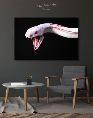 YKing1 Albino King Cobra Snake Canvas Wall Art - image 4
