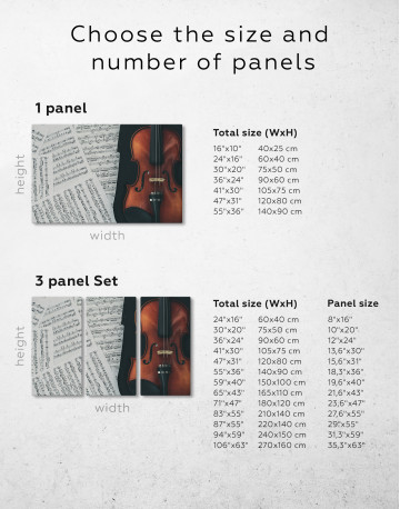 Violin and Music Notes Canvas Wall Art - image 10
