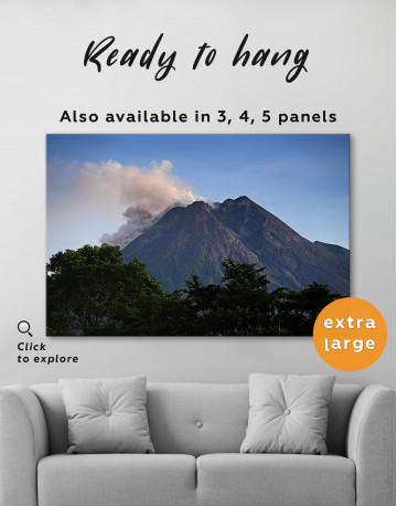 Yogyakarta Volcano Erupting Canvas Wall Art - image 3