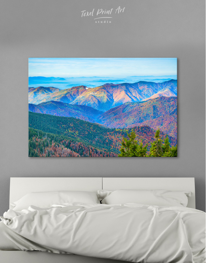 Colorful mountain landscape Canvas Wall Art