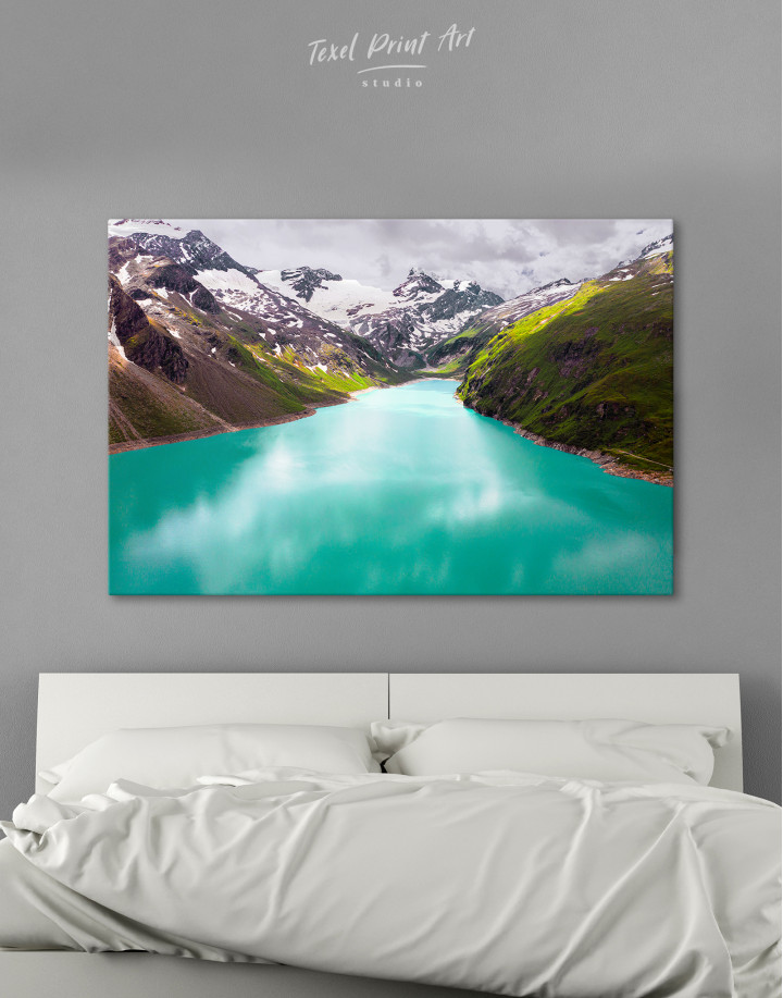 Lake in the mountains Canvas Wall Art