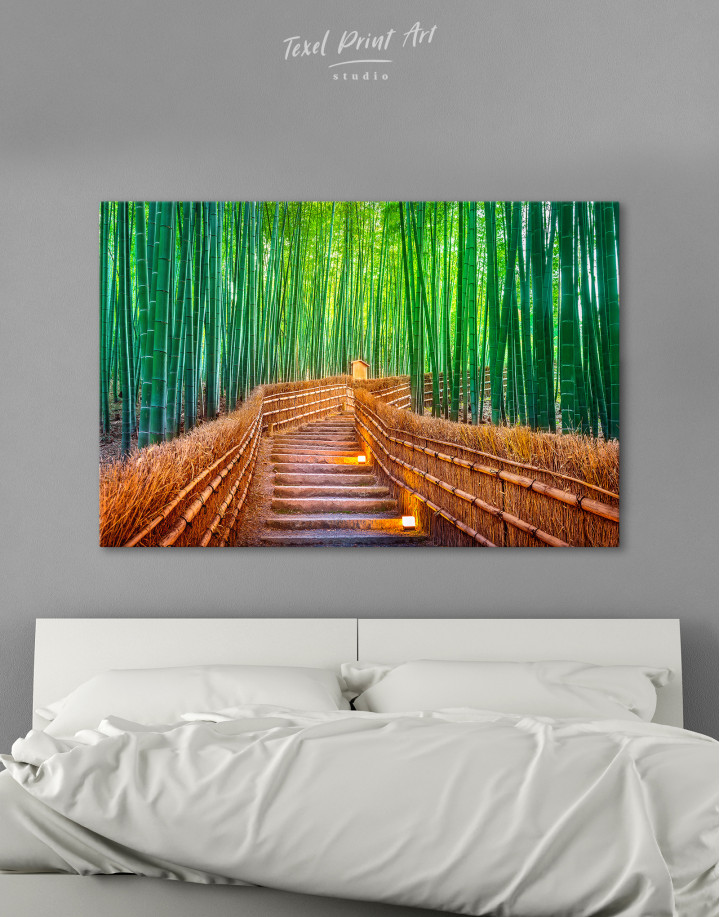 Bamboo forest in Kyoto, Japan Canvas Wall Art