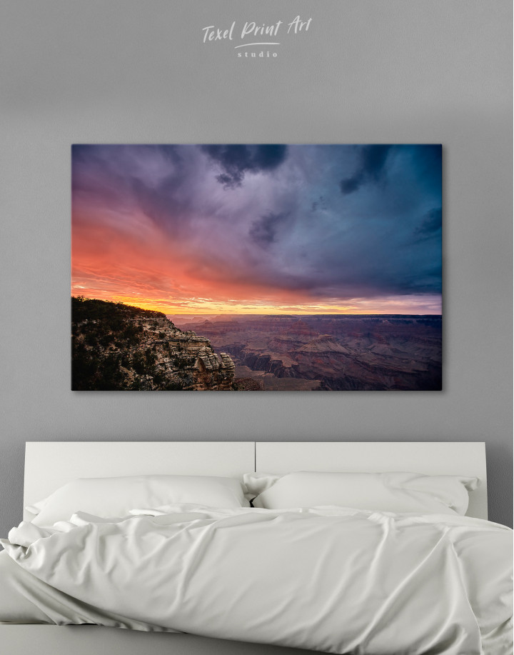 Scenery of a Canyon Landscape in Grand Canyon Canvas Wall Art