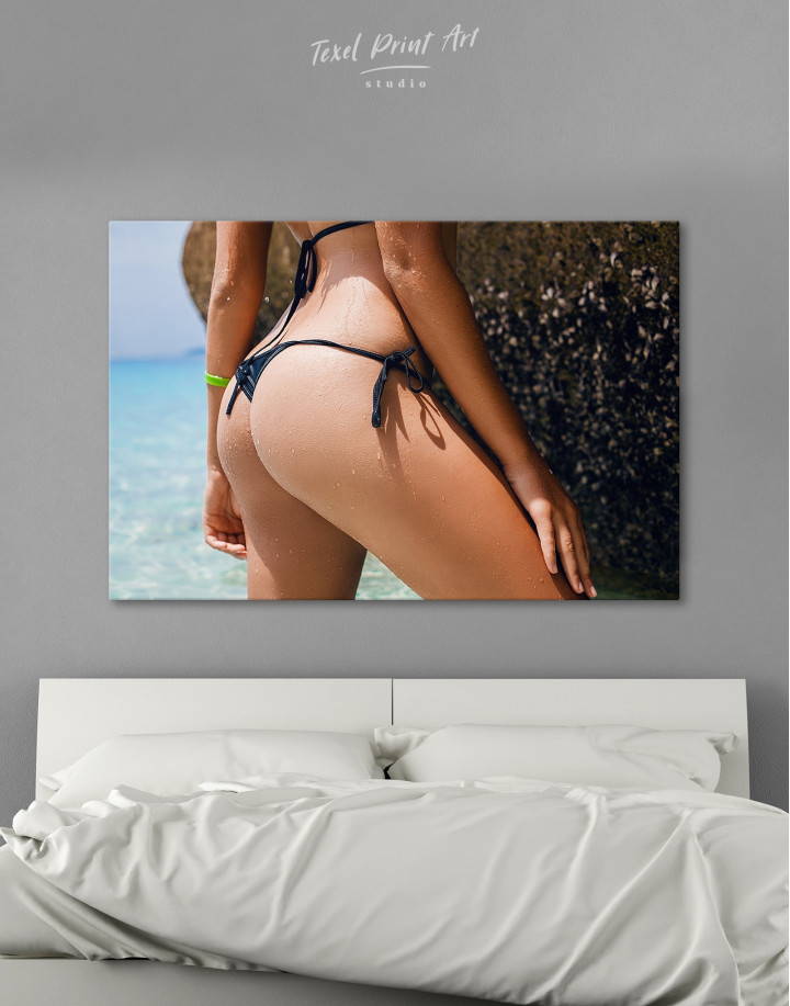 Sexy Female Body in Bikini Canvas Wall Art