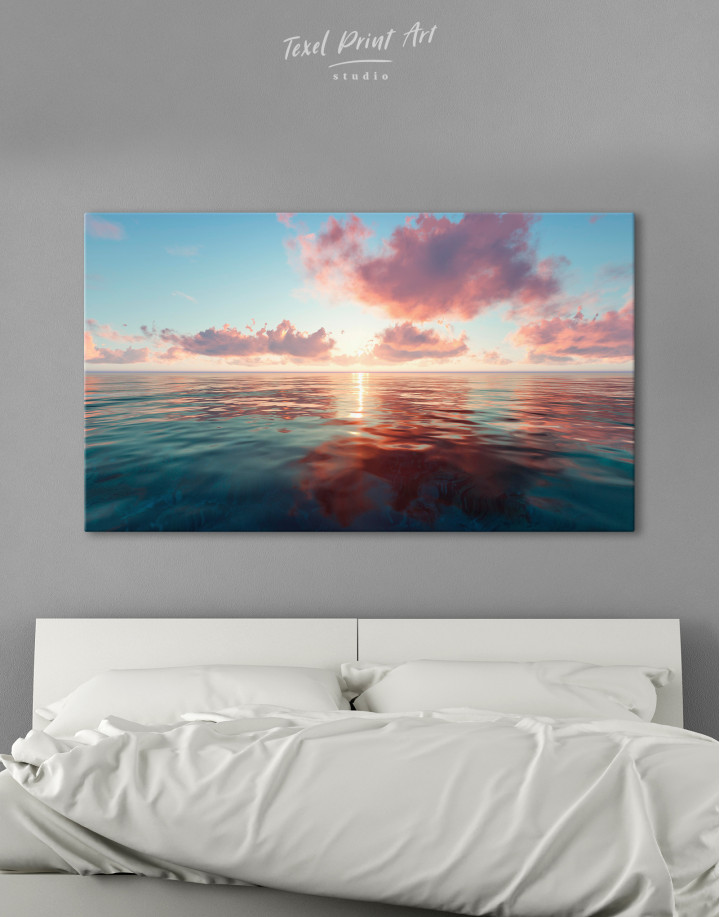 Sunset with Clouds Canvas Wall Art