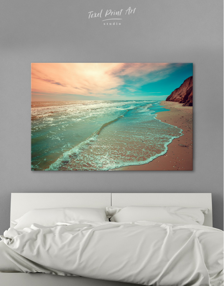 Seascape with  Steep Coast Canvas Wall Art