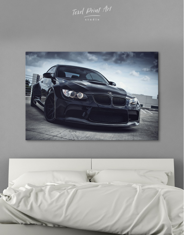 Black BMW 3 E92 Canvas Wall Art