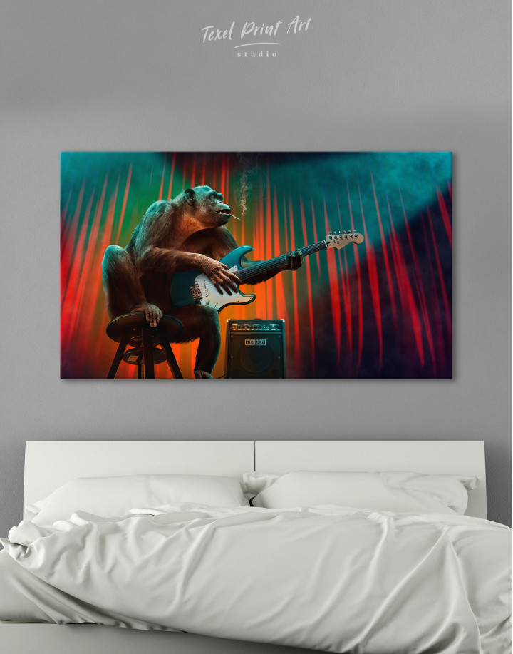 Single Singer Monkey Canvas Wall Art