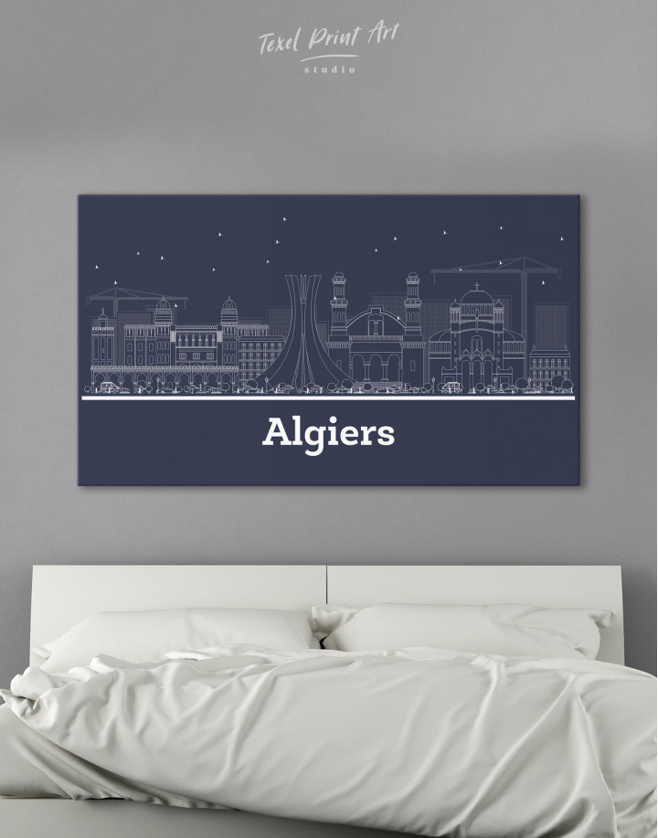 Algiers Abstract Skyline Canvas Wall Art