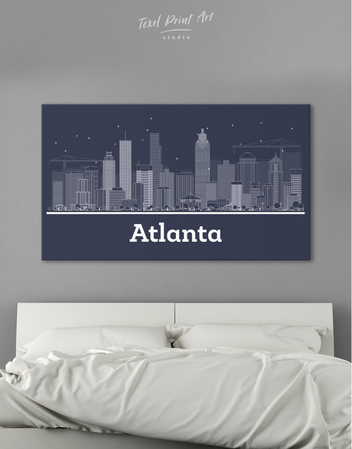Atlanta Abstract Skyline Canvas Wall Art
