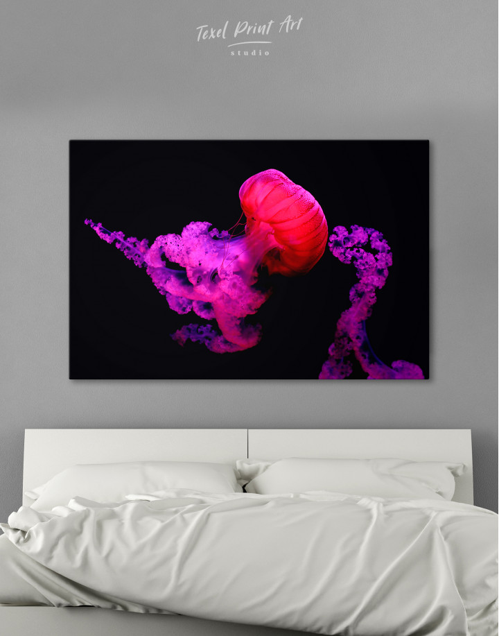 Pink Jellyfish Canvas Wall Art