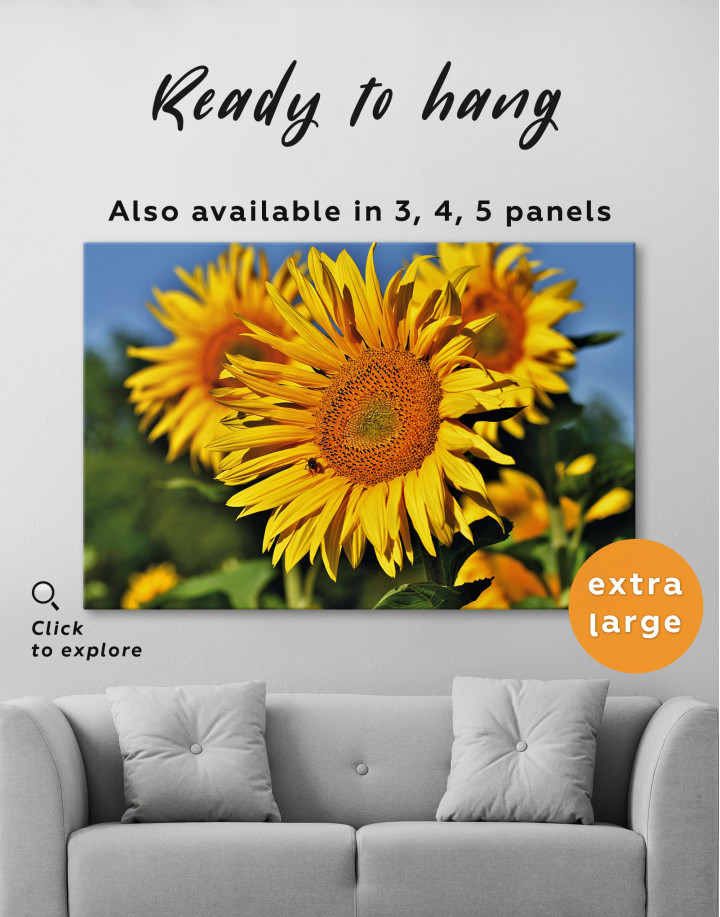 Sunflower View Canvas Wall Art