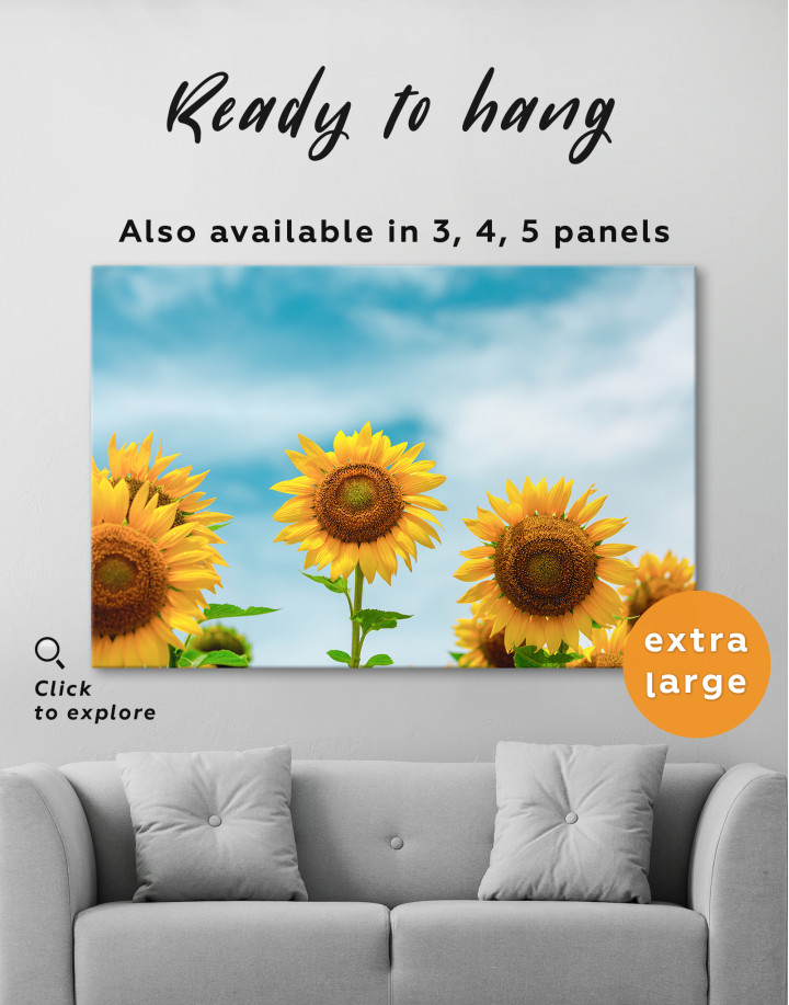 Sunflowers in the Sky Canvas Wall Art