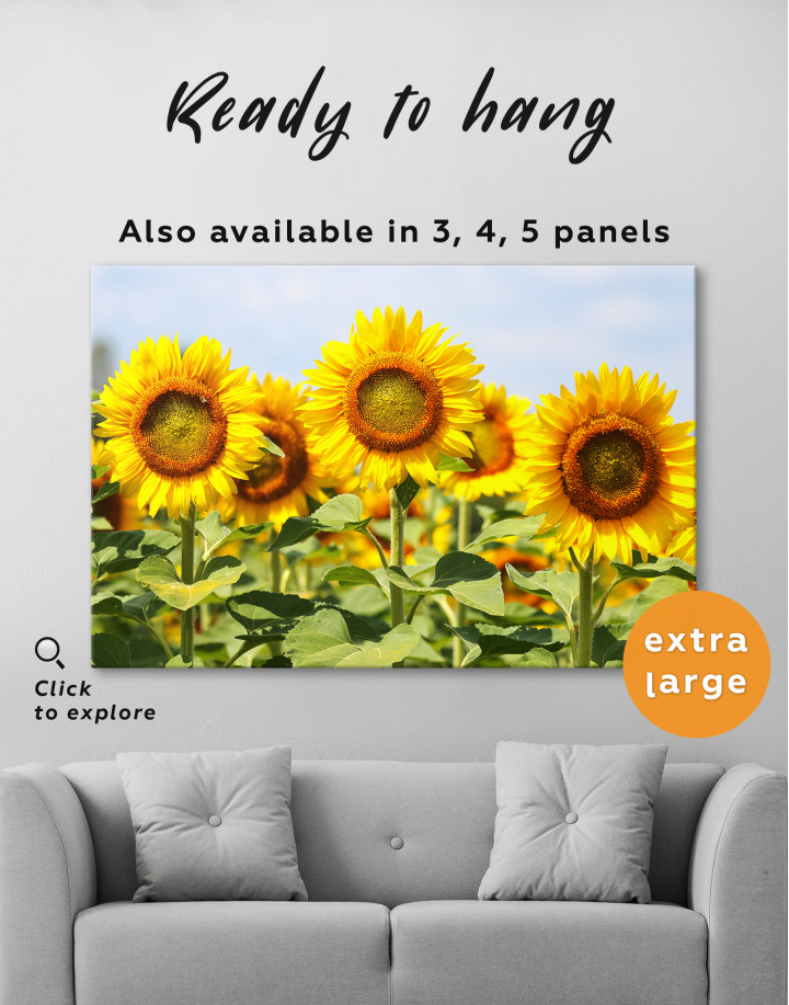 Sunflowers at Sky Canvas Wall Art